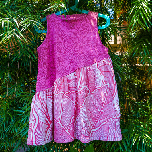 Asymmetrical Dress 🌴 Kids 2Y-10Y | Palm Springs Casual Prints