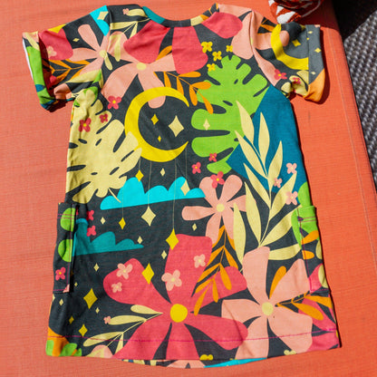 Cool Kid Pocket Dress - Short Sleeve 🌴  Baby 0M-24M | Palm Springs Casual Prints